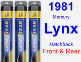 Front & Rear Wiper Blade Pack for 1981 Mercury Lynx - Assurance