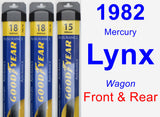 Front & Rear Wiper Blade Pack for 1982 Mercury Lynx - Assurance