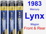 Front & Rear Wiper Blade Pack for 1983 Mercury Lynx - Assurance