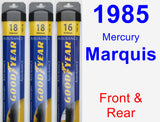 Front & Rear Wiper Blade Pack for 1985 Mercury Marquis - Assurance