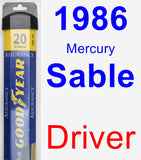 Driver Wiper Blade for 1986 Mercury Sable - Assurance