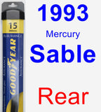 Rear Wiper Blade for 1993 Mercury Sable - Assurance