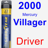 Driver Wiper Blade for 2000 Mercury Villager - Assurance