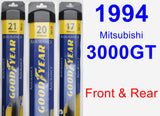 Front & Rear Wiper Blade Pack for 1994 Mitsubishi 3000GT - Assurance