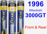 Front & Rear Wiper Blade Pack for 1996 Mitsubishi 3000GT - Assurance