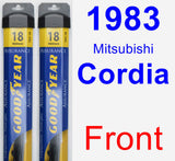 Front Wiper Blade Pack for 1983 Mitsubishi Cordia - Assurance