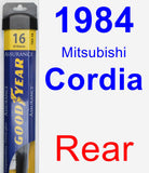 Rear Wiper Blade for 1984 Mitsubishi Cordia - Assurance