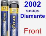 Front Wiper Blade Pack for 2002 Mitsubishi Diamante - Assurance