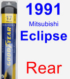 Rear Wiper Blade for 1991 Mitsubishi Eclipse - Assurance