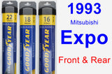 Front & Rear Wiper Blade Pack for 1993 Mitsubishi Expo - Assurance