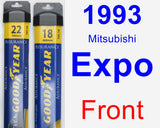 Front Wiper Blade Pack for 1993 Mitsubishi Expo - Assurance