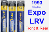 Front & Rear Wiper Blade Pack for 1993 Mitsubishi Expo LRV - Assurance