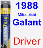 Driver Wiper Blade for 1988 Mitsubishi Galant - Assurance