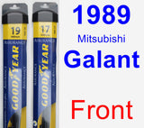 Front Wiper Blade Pack for 1989 Mitsubishi Galant - Assurance