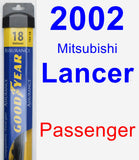 Passenger Wiper Blade for 2002 Mitsubishi Lancer - Assurance