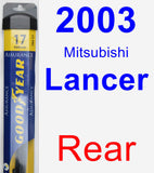 Rear Wiper Blade for 2003 Mitsubishi Lancer - Assurance