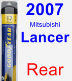 Rear Wiper Blade for 2007 Mitsubishi Lancer - Assurance