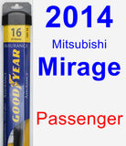 Passenger Wiper Blade for 2014 Mitsubishi Mirage - Assurance