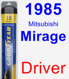 Driver Wiper Blade for 1985 Mitsubishi Mirage - Assurance