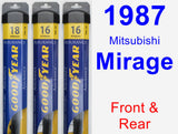 Front & Rear Wiper Blade Pack for 1987 Mitsubishi Mirage - Assurance