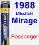 Passenger Wiper Blade for 1988 Mitsubishi Mirage - Assurance