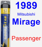 Passenger Wiper Blade for 1989 Mitsubishi Mirage - Assurance