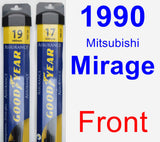 Front Wiper Blade Pack for 1990 Mitsubishi Mirage - Assurance