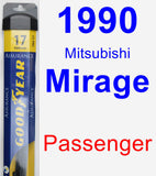 Passenger Wiper Blade for 1990 Mitsubishi Mirage - Assurance