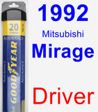 Driver Wiper Blade for 1992 Mitsubishi Mirage - Assurance