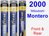 Front & Rear Wiper Blade Pack for 2000 Mitsubishi Montero - Assurance