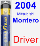 Driver Wiper Blade for 2004 Mitsubishi Montero - Assurance