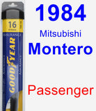 Passenger Wiper Blade for 1984 Mitsubishi Montero - Assurance