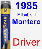 Driver Wiper Blade for 1985 Mitsubishi Montero - Assurance