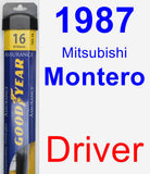 Driver Wiper Blade for 1987 Mitsubishi Montero - Assurance