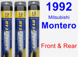 Front & Rear Wiper Blade Pack for 1992 Mitsubishi Montero - Assurance