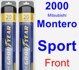 Front Wiper Blade Pack for 2000 Mitsubishi Montero Sport - Assurance