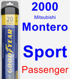 Passenger Wiper Blade for 2000 Mitsubishi Montero Sport - Assurance