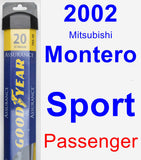 Passenger Wiper Blade for 2002 Mitsubishi Montero Sport - Assurance