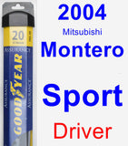 Driver Wiper Blade for 2004 Mitsubishi Montero Sport - Assurance