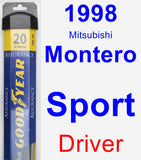 Driver Wiper Blade for 1998 Mitsubishi Montero Sport - Assurance