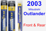 Front & Rear Wiper Blade Pack for 2003 Mitsubishi Outlander - Assurance