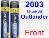 Front Wiper Blade Pack for 2003 Mitsubishi Outlander - Assurance