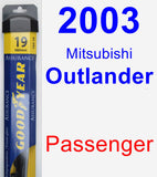Passenger Wiper Blade for 2003 Mitsubishi Outlander - Assurance