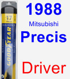 Driver Wiper Blade for 1988 Mitsubishi Precis - Assurance