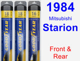 Front & Rear Wiper Blade Pack for 1984 Mitsubishi Starion - Assurance