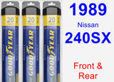 Front & Rear Wiper Blade Pack for 1989 Nissan 240SX - Assurance