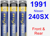 Front & Rear Wiper Blade Pack for 1991 Nissan 240SX - Assurance
