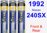 Front & Rear Wiper Blade Pack for 1992 Nissan 240SX - Assurance