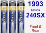 Front & Rear Wiper Blade Pack for 1993 Nissan 240SX - Assurance