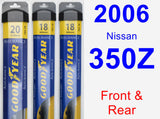 Front & Rear Wiper Blade Pack for 2006 Nissan 350Z - Assurance